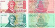 Kroatien 50.000 100.000 Dinara 1993 Banknote Geldscheine 50.000 und 100.000 Dinara (unc) 2 Scheine