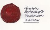 Deutschland-Altdeutschland Lacksiegel Deutschland-Altdeutschland Vereintes Ritterschaftl. Polizeiamt Grabow -