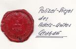 Deutschland-Altdeutschland Lacksiegel Deutschland - Altdeutschland Polizeisiegel des Adels-Gutes Grabau -