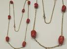 Antik Goldschmuck Korallenkette 333er 8 Kt Gold Kette Koralle Korallenschmuck -