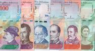 Venezuela 2 5 10 20 50 100 Bolivares Banknote Geldscheine 2 5 10 20 50 100 Bolivares alle 2018 (LOT) -