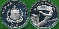 Samoa 10 Tala Dollars Olympische Spiele 1992 in Barcelona , Hammerwerfer - Silbermünze -