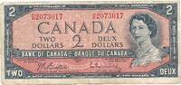 Canada 2 Dollars Geldschein Banknote Kanada III- -