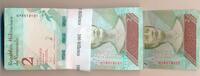 Venezuela 2 Bolivares , 100 Stück Banknoten Original Bündel Bandrolle, 100 aufeindanderfolgende Nummer, Seriendruck -