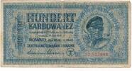 Deutsches Reich Deutschland III. Reich 100 Karbowanez Ukraine, Besatzungsausgaben 2. Weltkrieg -