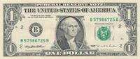 USA - Vereinigte Staaten v. Amerika $ 1 Dollar Banknote New York -