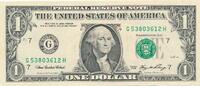 USA - Vereinigte Staaten v. Amerika $ 1 Dollar Banknote, Chicago Illinois -
