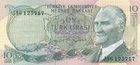 Türkei Türkiye 10 Lira 6.Emisyon 2.Tertip 10 Türk Lirasi Serie: J56125717 -