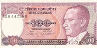 Türkei Türkiye 100 Lira 7.Emisyon 1.Tertip 100 Türk Lirasi Serie: A50442388 -