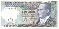 Türkei Türkiye 10000 Lira 7.Emisyon 4.Tertip 10000 Türk Lirasi Serie: I 72063354 -
