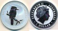 Australien 1 Dollar Elisabeth II. - Kookaburra , 999er Feinsilber, 1$ / 1 Unze -