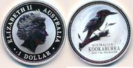 Australien $ 1 Dollar Elisabeth II. - Kookaburra , 999er Feinsilber, 1$ / 1 Unze -