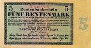 Deutsches Reich Deutschland Weimarer Republik 5 Rentenmark Rentenbankschein 1923 KN 7stellig, Serie N III-, m. Riss