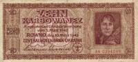 Deutschland Drittes Reich,Ukraine 10 Karbowanez Deutsche Besatzungsausgaben des 2. Weltkrieges 1939-1945 -