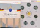 Deutschland BRD DDR 5x 2 Euro ADFGJ und 2x 1 DM Gedenkmünzenset - 25 Jahre Deutsche Einheit, Jubiläums-Satz -