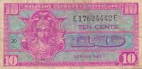 USA - Vereinigte Staaten v. Amerika 10 Cents United States , Series 521 Military Payment Certificate. -
