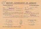 Deutschland Drittes Reich II. Weltkrieg , Militaria Zeitweilige Registrierungskarte - Temporary Registration -