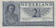 2 1/2 Gulden 1949 Niederlande Muntbiljet Wettig Betaalmiddel unc-