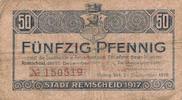 Remscheid 50 Pfennig Notgeldschein der Stadtkasse -