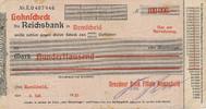 Remscheid 100000 Mark Lohnscheck der Reichsbank,Dresdner Bank Filiale -