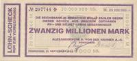 Remscheid 20 Millionen Mark Lohn-Scheck Alexanderwerk A. v.d.Nahmer A-G -