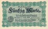 Remscheid 50 Mark Notgeldschein der Stadtkasse mit Kontroll Nummer -