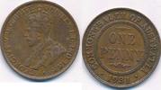 Australien ONE PENNY Georg V. 1910-1936 -