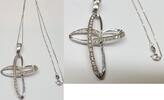18 Karat Goldcollier Weissgold 750 er Kette Anhänger 750 0,81 Ct Brillanten -