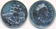 Kanada One Dollar H. Kelsey mit Indianern, Rs.: Elizabeth II. -