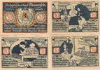 Weissenfels a.d.Saale 50 Pfennig 4 Notgeldscheine der Stadt über Schuhe -