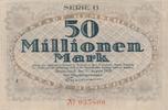 Remscheid 50 Millionen Mark Notgeldschein der Stadt, Serie B -