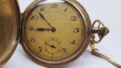 Antike Uhr Taschenuhr mit Kette Uhrenkette Double Handaufzug -