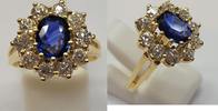 Goldring 585 er Gold Ring 14 Karat Gelbgold Brillant 1,20 Ct Brillantring Safir -