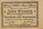 Lutter am Barenberge 10 Pfennig Vorschuß- und Sparverein Anweisung -