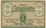Lobenstein / Thüringen 50 Pfennig Notgeld der Stadt -