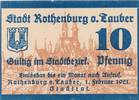 Rothenburg o.Tauber 10 Pfennig Gültig im Stadtbezirk -