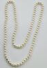 Perlenschmuck Lange Perlenkette Perlencollier Akoya Perlen Kette endlos ohne Verschluß 90 cm -