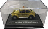 Herpa Miniaturmodell VW-Käfer ADAC-Straßenwacht in Kunstoffvitrine M 1:72 -