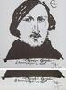 Horst Janssen : Original Zinkographie Nicolai Gogol handsigniert Nikolai -