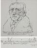 Horst Janssen : Original Zinkographie handsigniert Christopf August Vulpius -