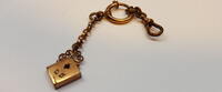 Antike Uhrenkette Uhrkette Taschenuhr Uhr Double Scharnier -