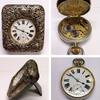 Antike Tischuhr Gehäuse Sterlingsilber Silberuhr Taschenuhr Uhr -