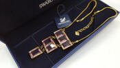 Swarovski Collier vergoldet Haslkette Kette Damencollier -