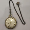 Schöne Taschenuhr Isoma Kettenuhr Uhr Handaufzug vergoldet 17 jewels -
