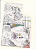 Horst Janssen : Original Collage/Papiercollage mit Widmung -