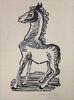 Otto Pankok org Holzschnitt Pferd -