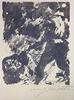 LOVIS CORINTH org. s/w Lithographie handsigniert Überfall -