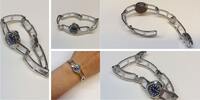 Armbanduhr aus Silber Favor mit einem Silberarmband Damenuhr 800 er Silber -