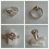 Schöner Silberring 925er Silber mit kleiner Goldfassung 585er Gold Goldring Ring