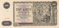 Slowakei Slovakei 1000 Korun Tisic Korun, Specimen -